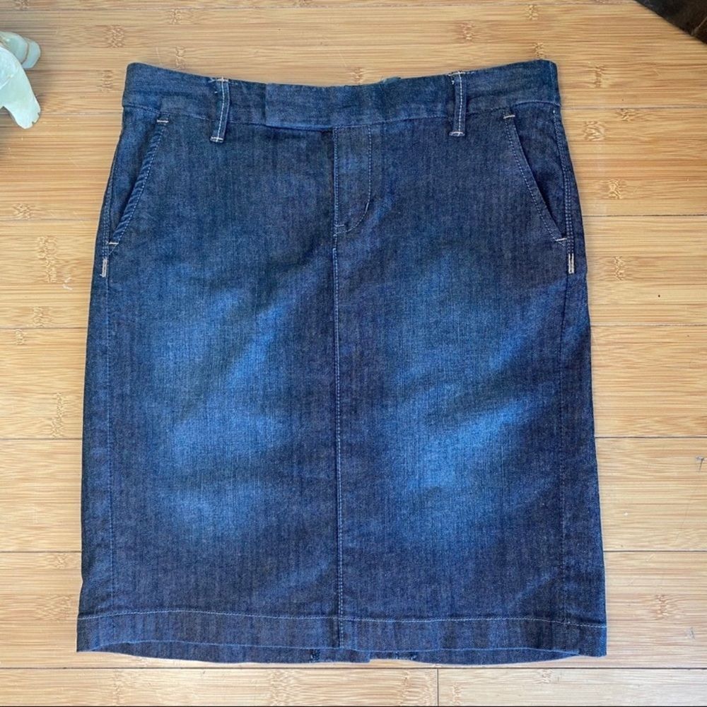 Blue Jean Pencil Skirt - Size 6 (Altered)